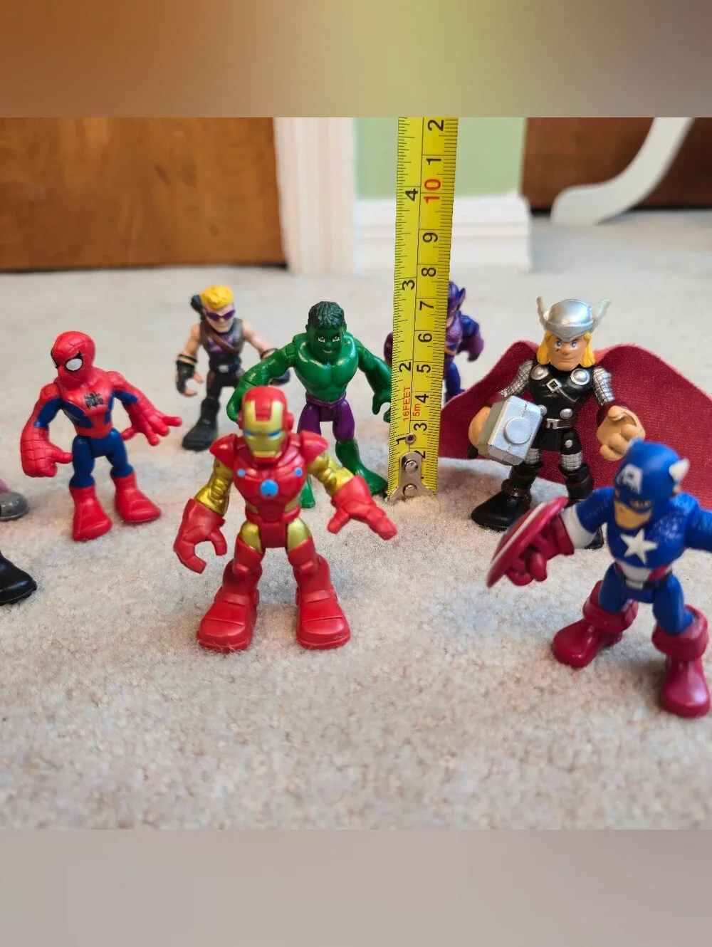 Marvel Super Hero Squad AVENGERS LOT OF 9 Hulk Iron Man Thor Spiderman Joker